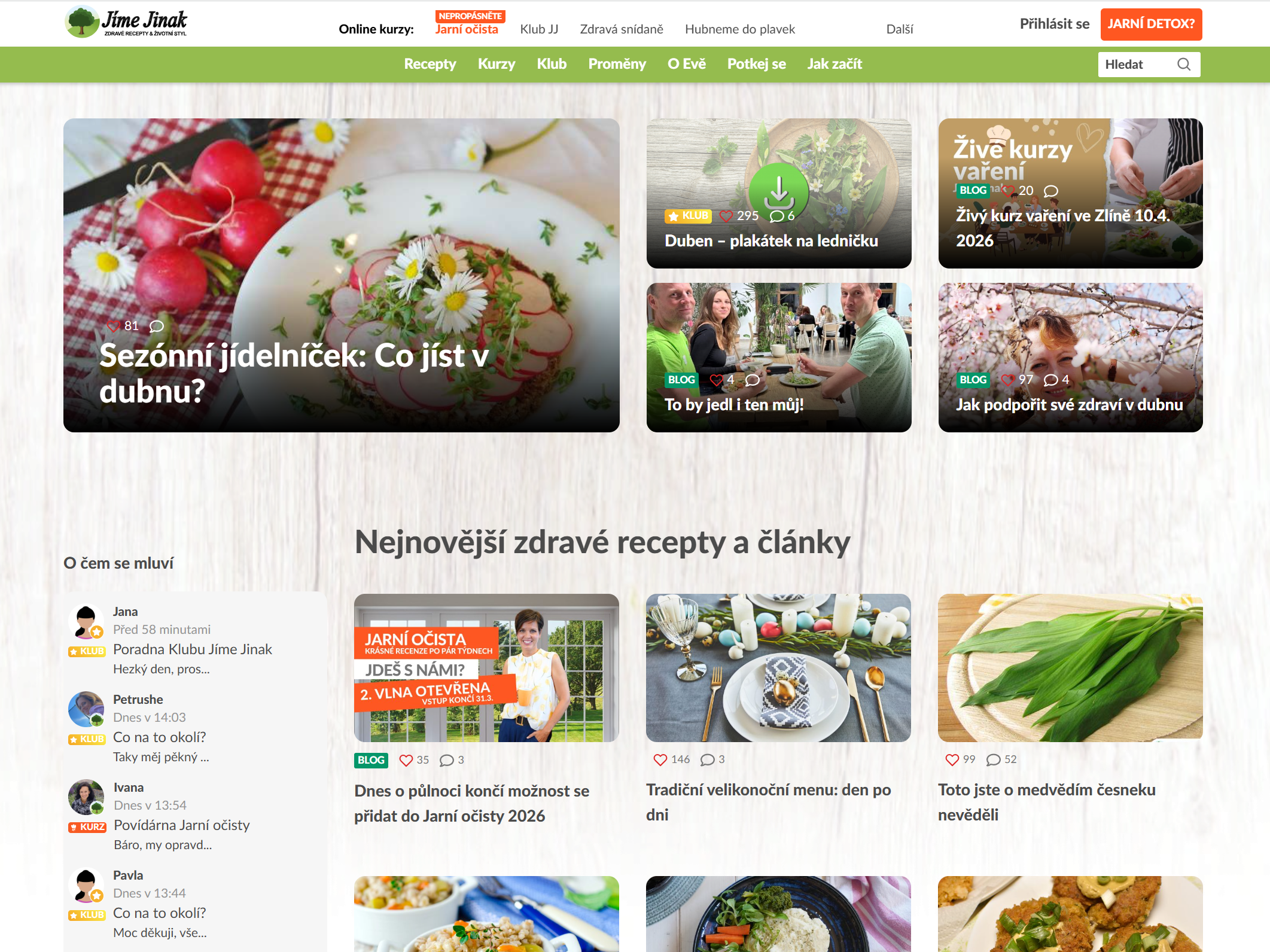 Screenshot of Jime Jinak website